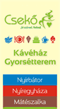 Mobile Screenshot of csekokavehaz.hu